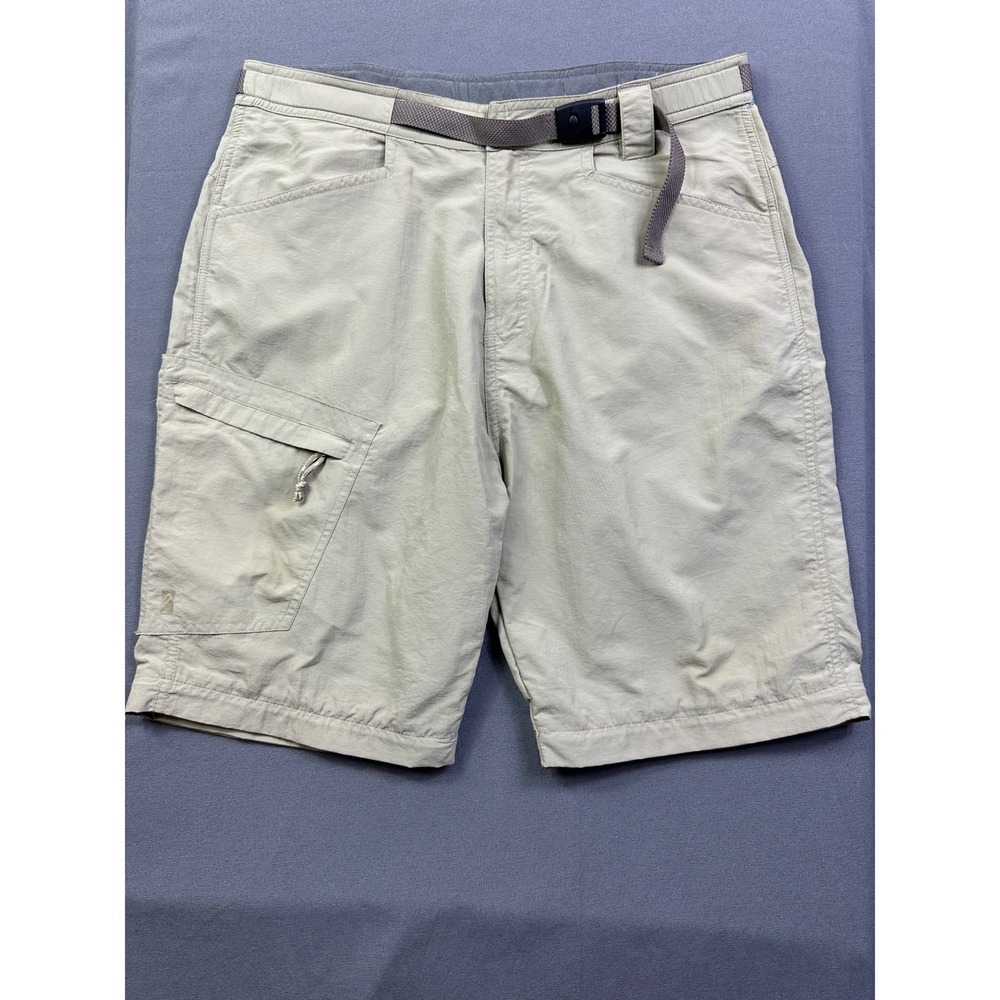 Alpine Design Men's Hiking Shorts Tan‎ Beige Nylon Belted Cargo Size 32